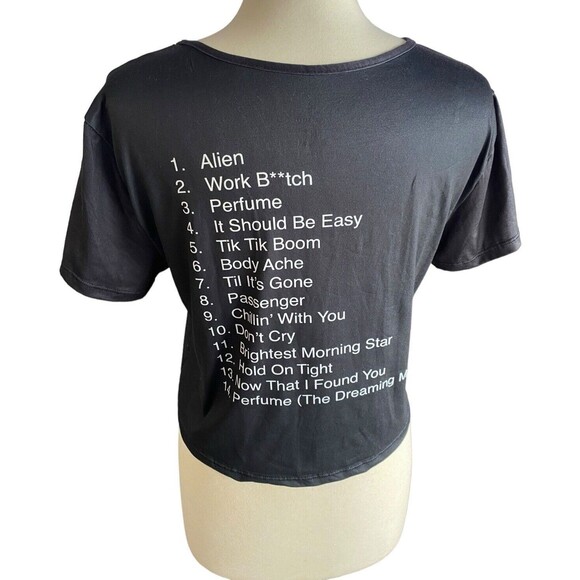 Britney Spears Pajama Crop Top Black Size M - Picture 4 of 5